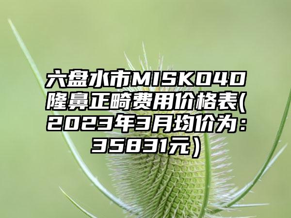 六盘水市MISKO4D隆鼻正畸费用价格表(2023年3月均价为：35831元）